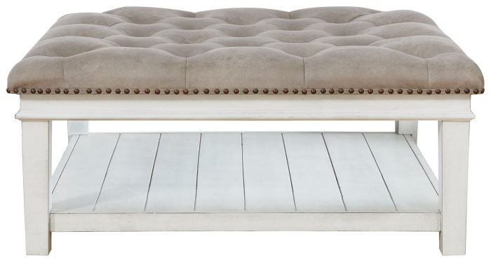 Kanwyn - Whitewash - Uph Ottoman Cocktail Table - Image 4