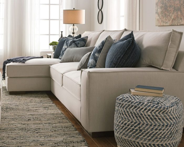 Chevron - Blue - Pouf - Image 2