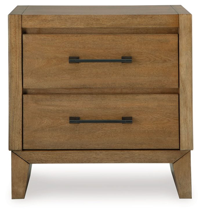 Sherbana - Light Brown - Two Drawer Night Stand - Image 2