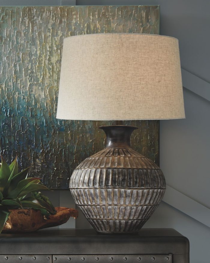 Magan - Antique Bronze Finish - Metal Table Lamp - Image 4