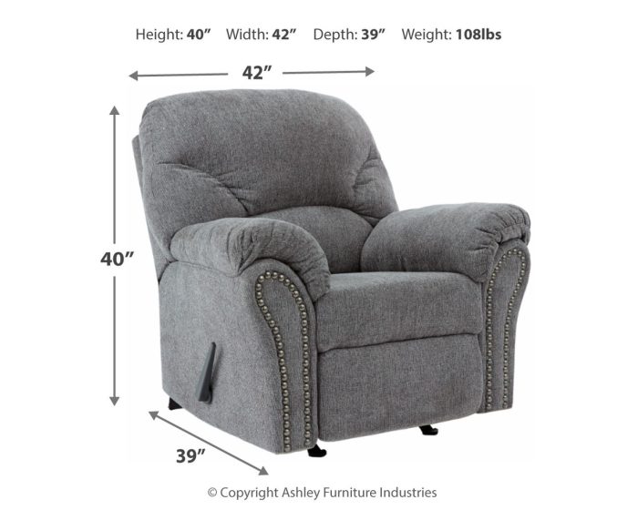 Allmaxx - Pewter - Rocker Recliner - Image 4