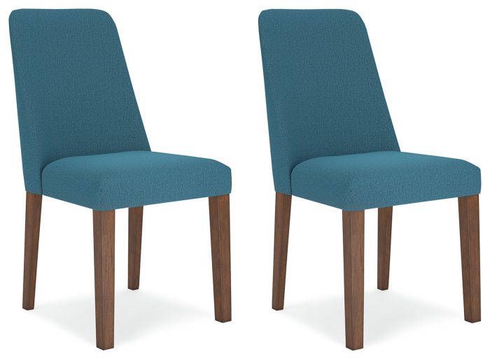 Lyncott - Blue / Brown - Dining Uph Side Chair (Set of 2) - Image 3