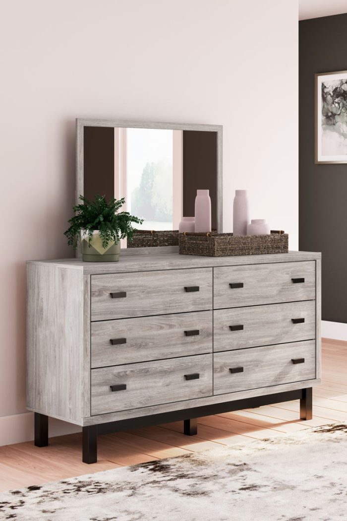 Vessalli - Gray - Dresser And Mirror - Image 2
