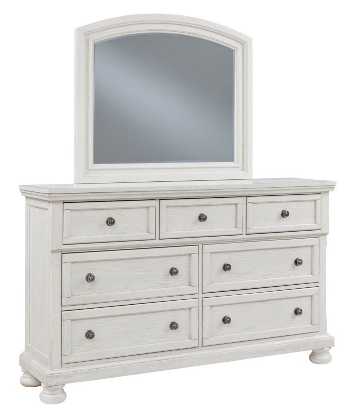 Robbinsdale - Antique White - Dresser, Mirror - Image 2