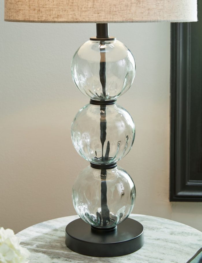 Airbal - Clear / Black - Glass Table Lamp (Set of 2) - Image 4