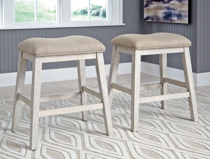 Skempton - White - Upholstered Stool (Set of 2) - Image 4