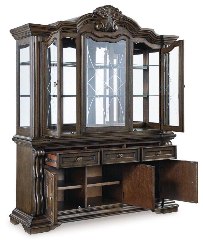 Maylee - Dark Brown - Dining Buffet And Hutch - Image 2