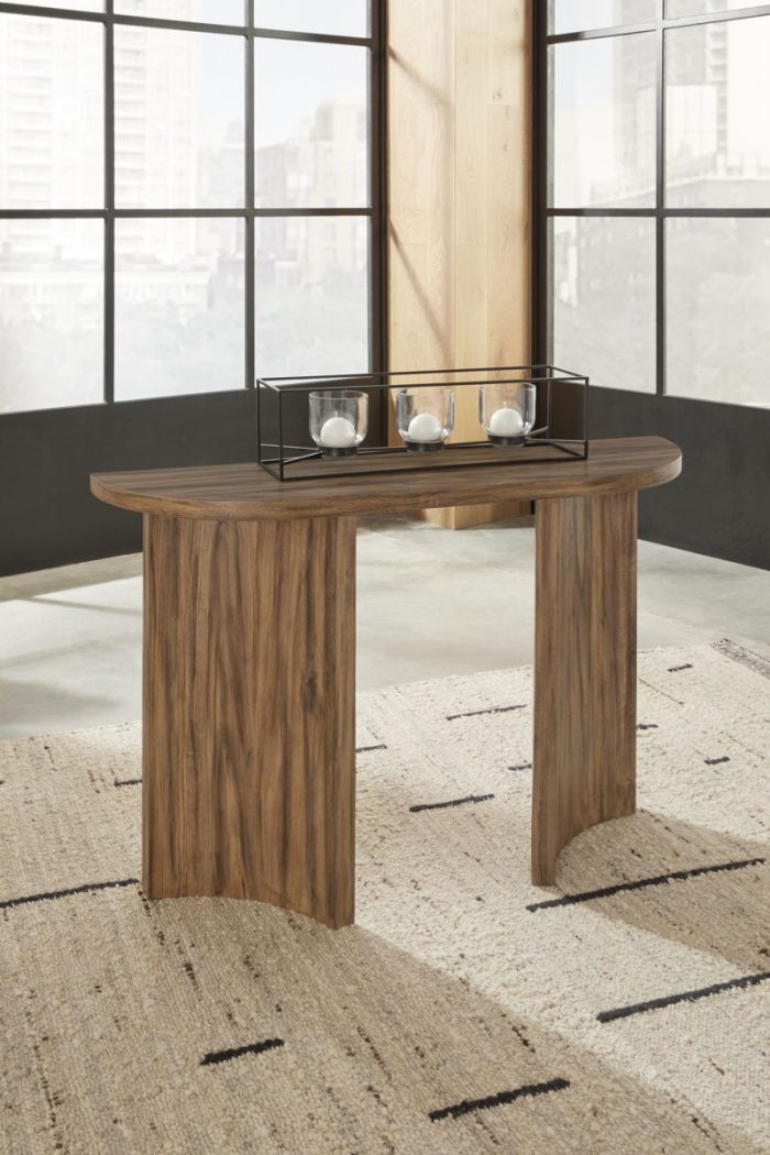 Austanny - Warm Brown - Sofa Table - Image 4