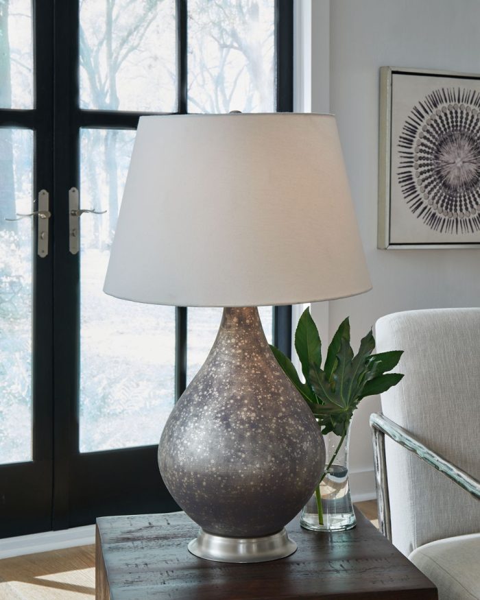 Bluacy - Antique Gray - Glass Table Lamp - Image 2