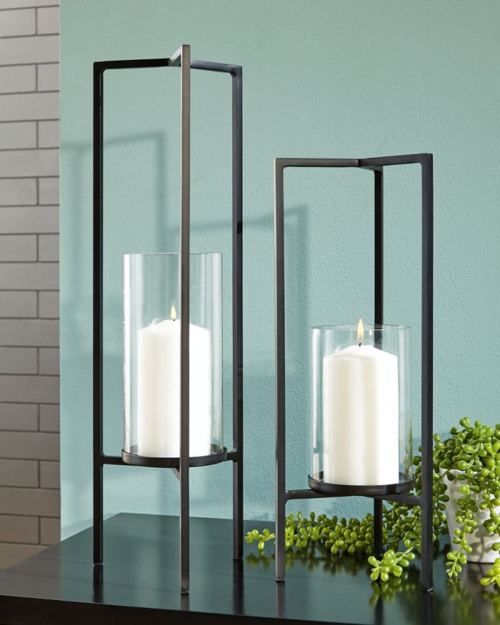Ginette - Black - Candle Holder Set (Set of 2) - Image 2