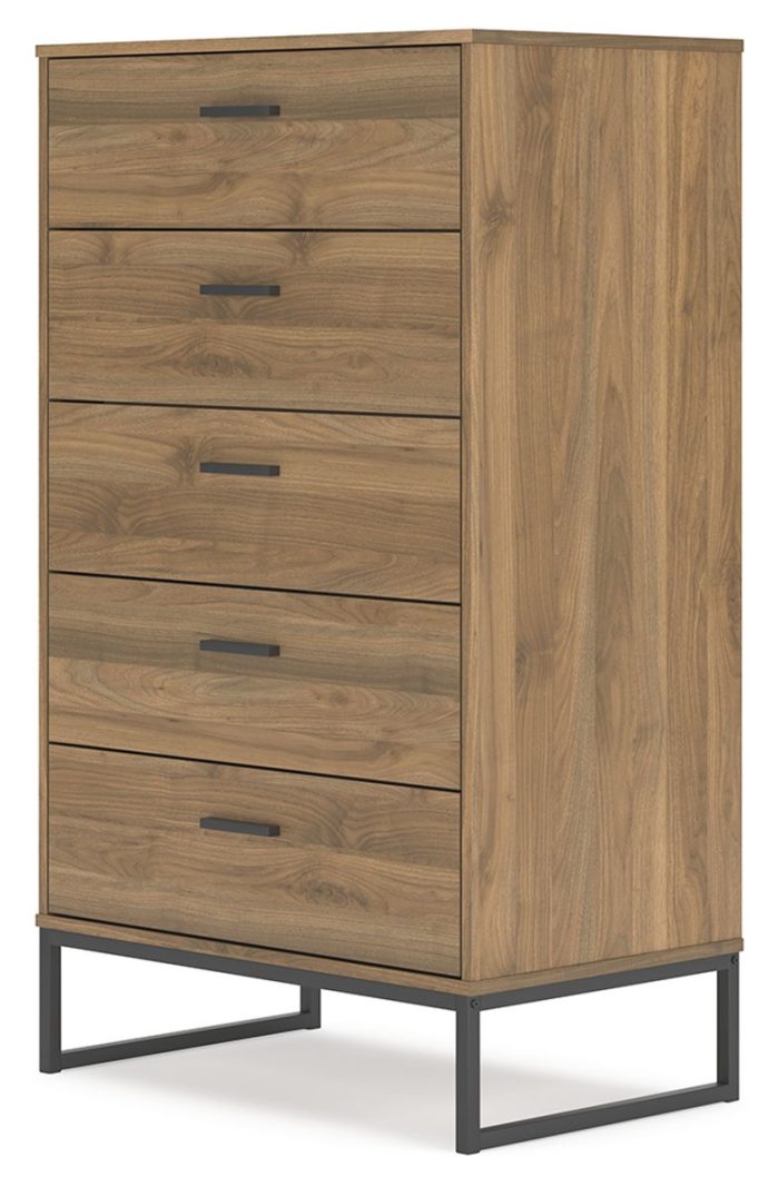 Deanlow - Honey - Five Drawer Chest - Image 3