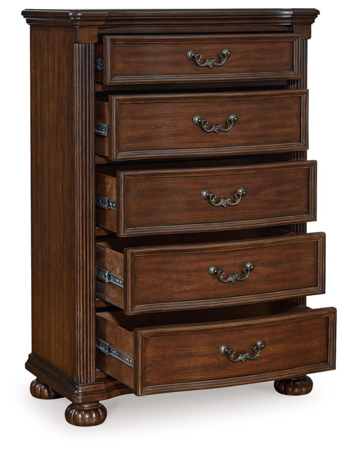 Lavinton - Brown - Five Drawer Chest - Image 4