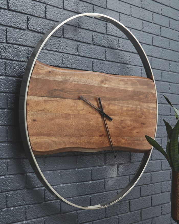 Panchali - Brown / Silver Finish - Wall Clock - Image 3