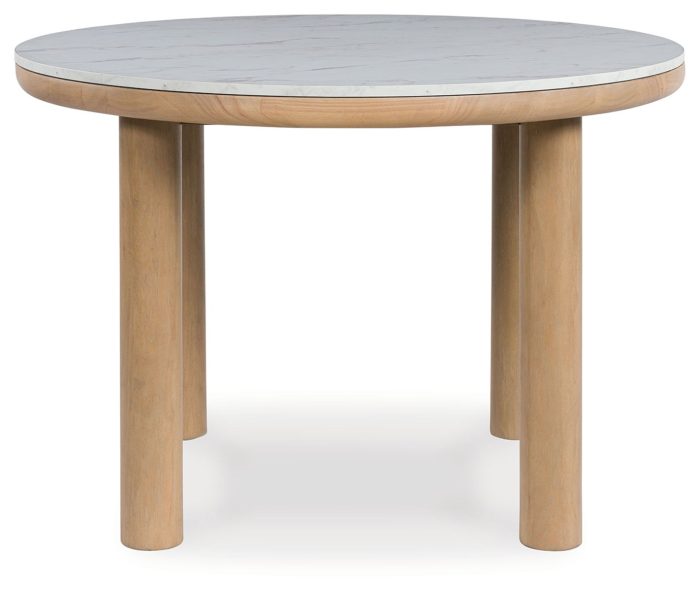 Sawdyn - Light Brown - Round Dining Room Table - Image 2
