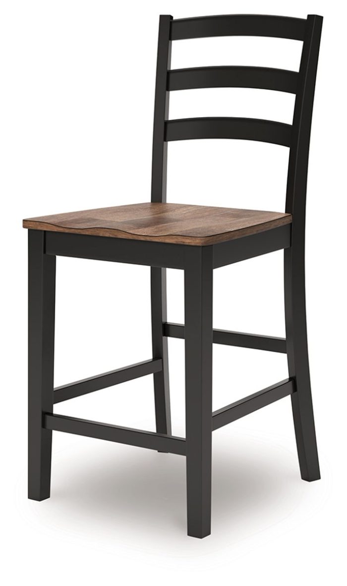 Wildenauer - Brown / Black - Barstool (Set of 2) - Image 4