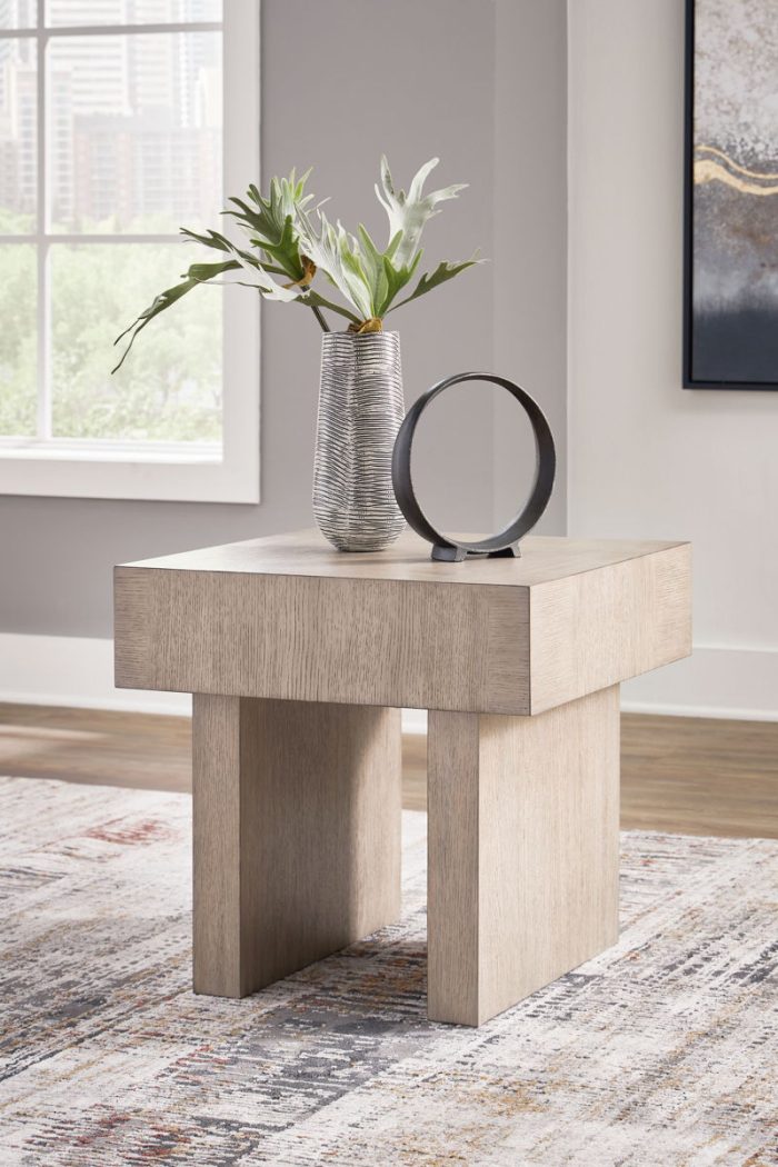 Jorlaina - Light Grayish Brown - Square End Table - Image 2