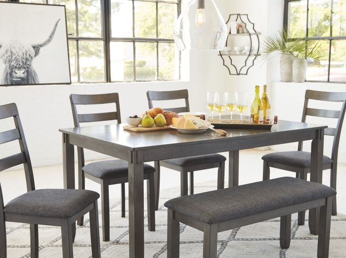 Bridson - Gray - RECT DRM Table Set (Set of 6) - Image 3