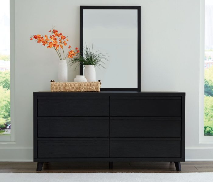 Danziar - Black - Dresser And Mirror - Image 2