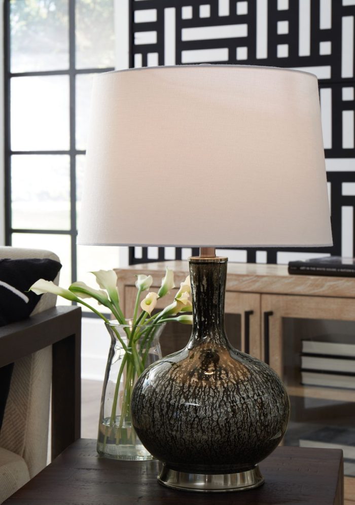Tenslow - Antique Black - Glass Table Lamp - Image 2