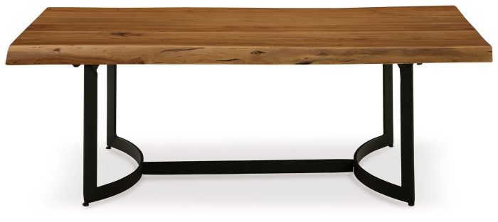 Fortmaine - Brown / Black - Rectangular Cocktail Table - Image 3