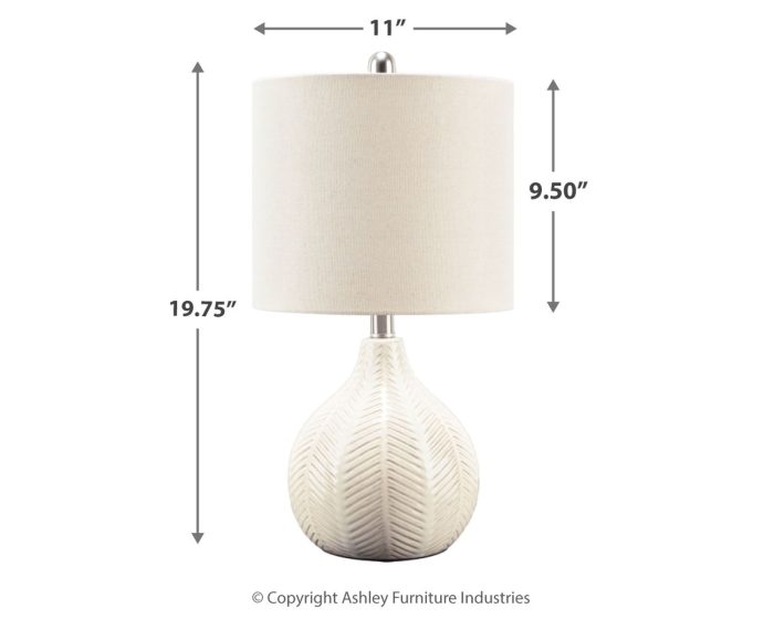 Rainermen - Off White - Ceramic Table Lamp - Image 3