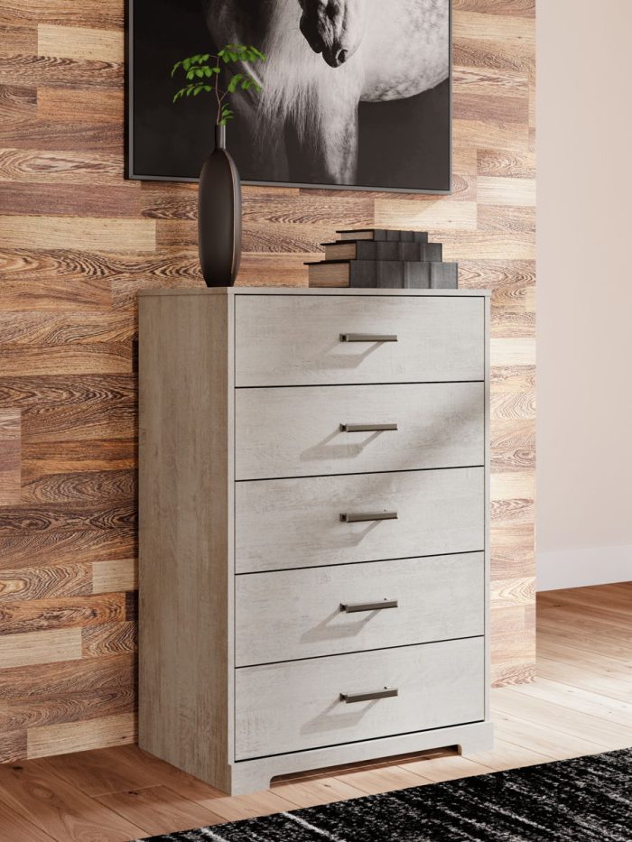 Shawburn - Whitewash - Five Drawer Chest - Image 2