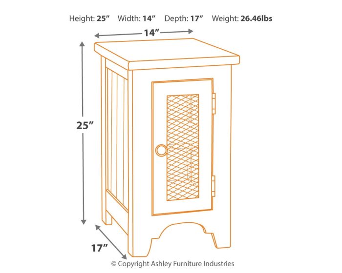 Wystfield - White / Brown - Chair Side End Table - Image 3
