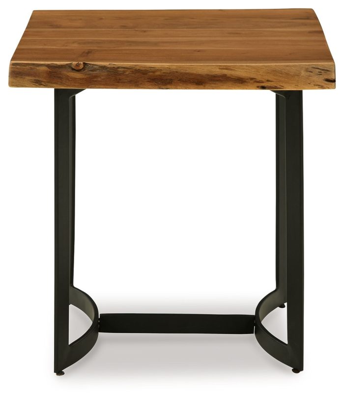 Fortmaine - Brown / Black - Rectangular End Table - Image 2