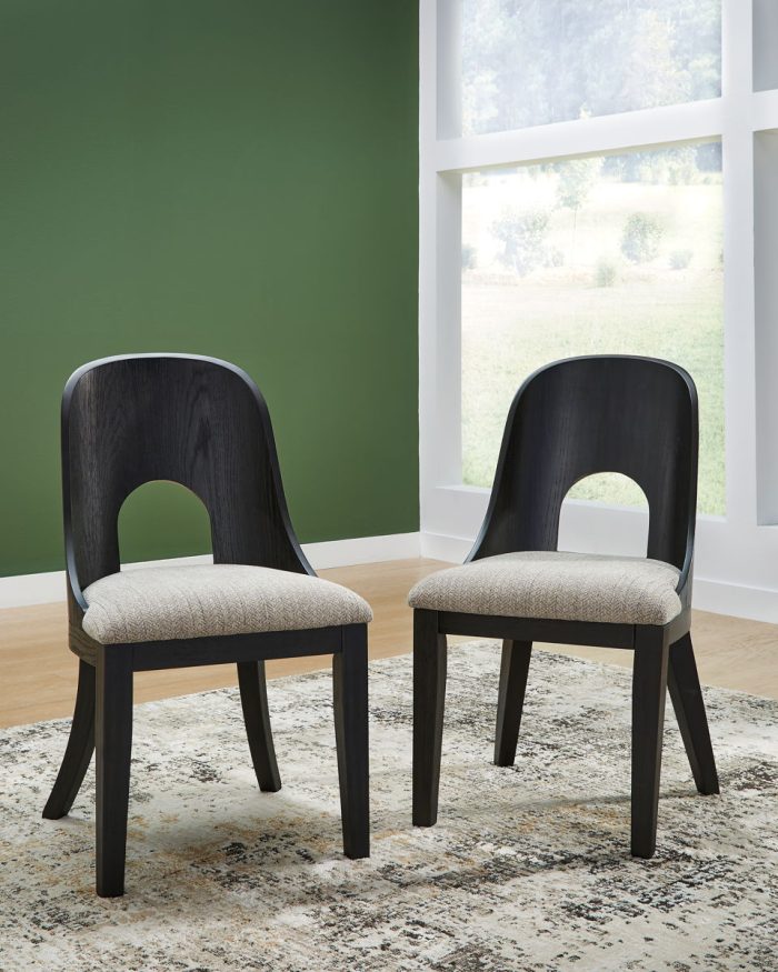 Rowanbeck - Gray / Black - Dining Upholstered Side Chair (Set of 2) - Image 4