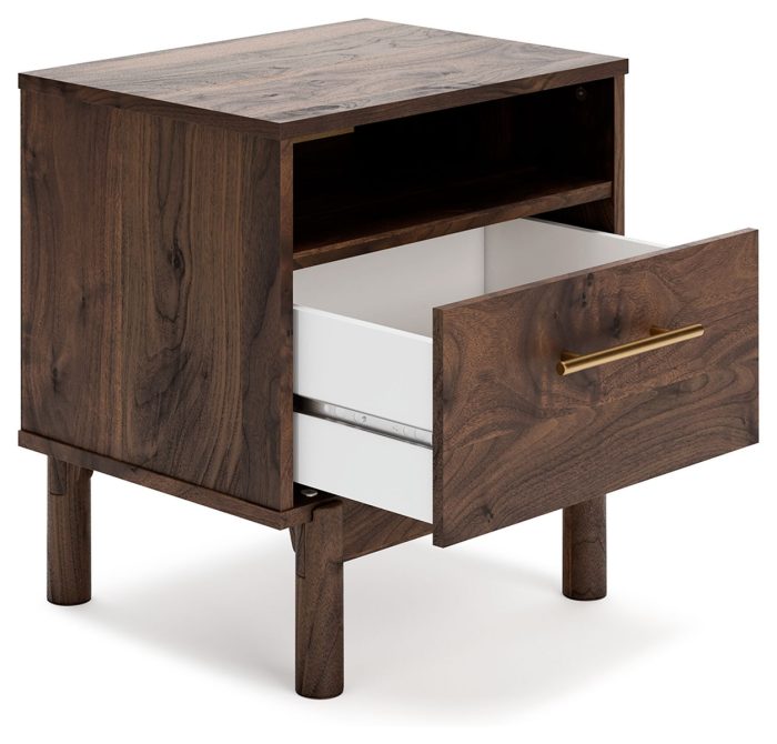 Calverson - Mocha - One Drawer Night Stand - Medium - Image 4