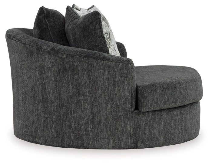 Biddeford - Shadow - Oversized Swivel Accent Chair - Image 4