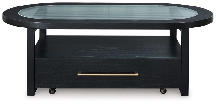Winbardi - Black - Oval Cocktail Table - Image 4