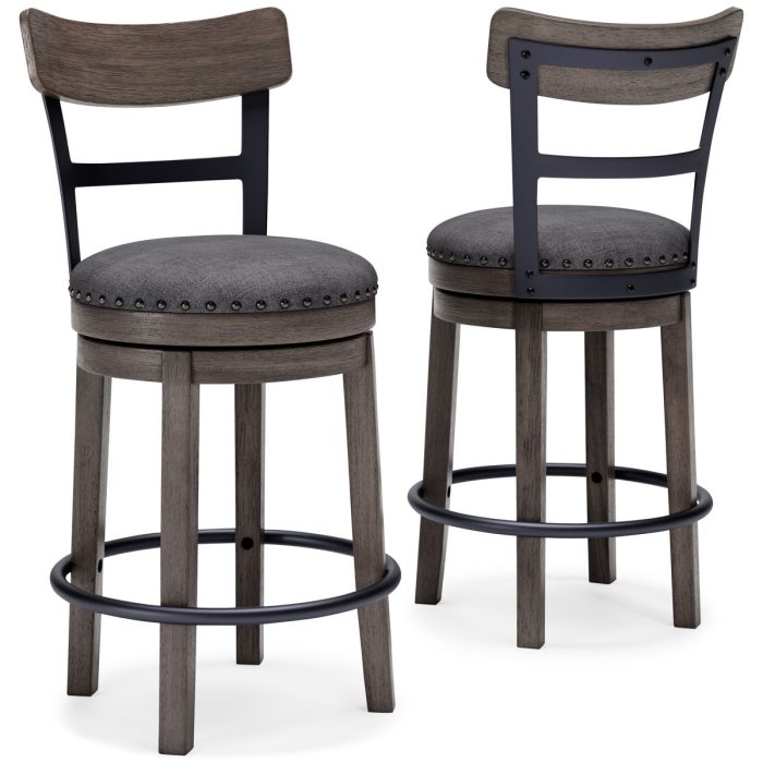 Caitbrook - Gray - UPH Swivel Barstool - Image 4