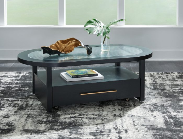 Winbardi - Black - Oval Cocktail Table - Image 3