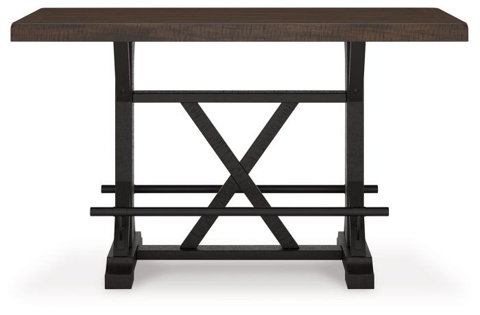 Valebeck - Rect Dining Room Counter Table With Wine Rack - Image 3