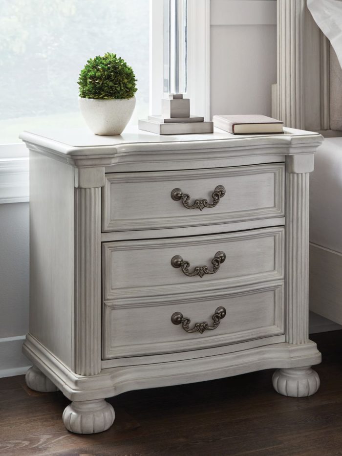 Montelaine - Antique White - Three Drawer Night Stand - Image 2