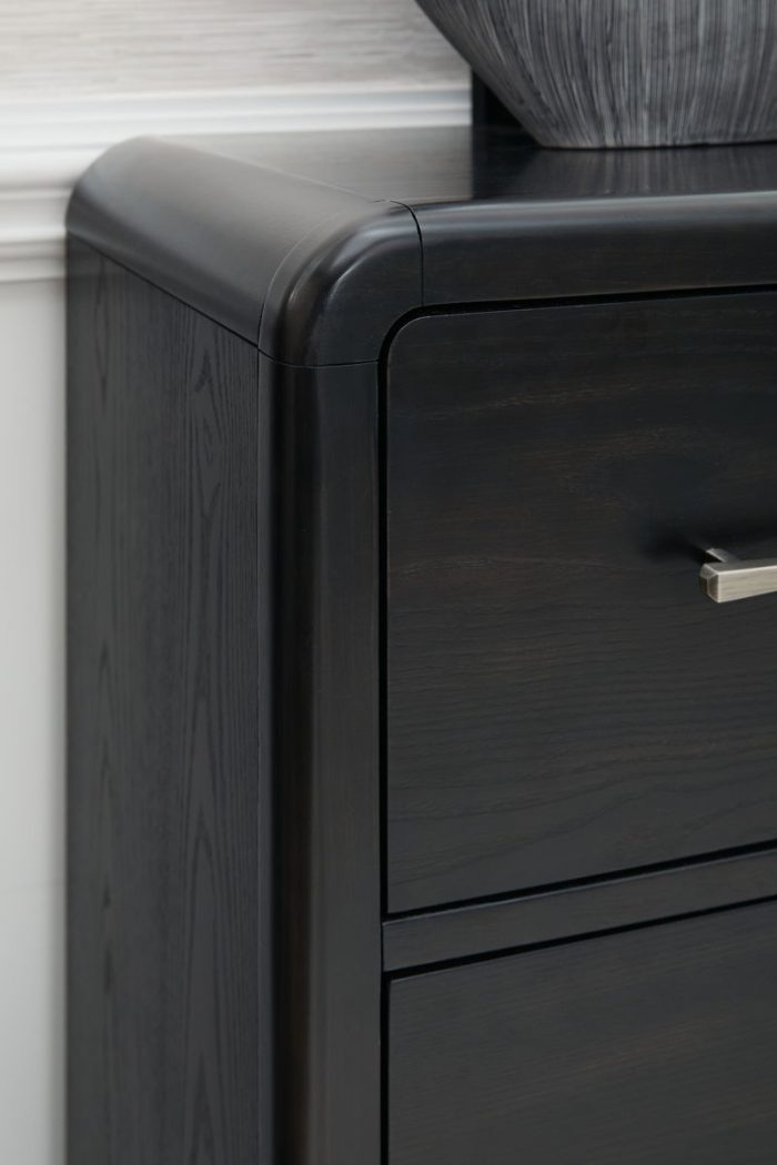 Rowanbeck - Black - Dresser And Mirror - Image 4