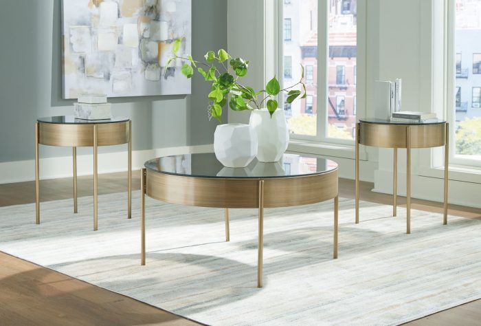 Jettaya - Brushed Brass - Occasional Table Set (Set of 3) - Image 2