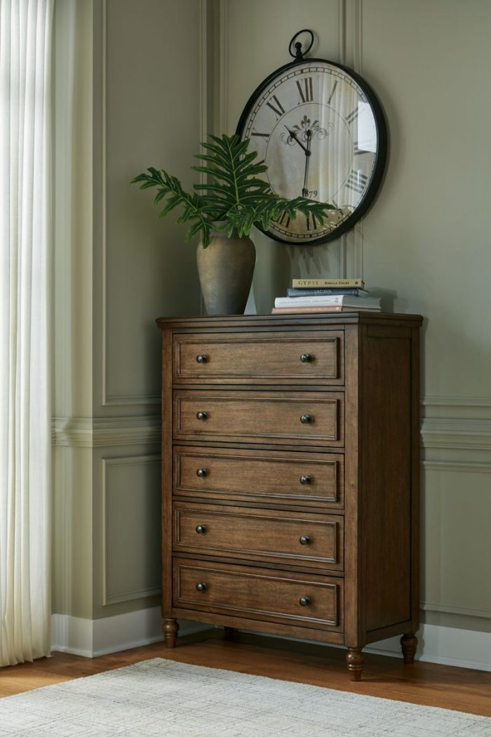 Sturlayne - Brown - Five Drawer Chest - Image 2