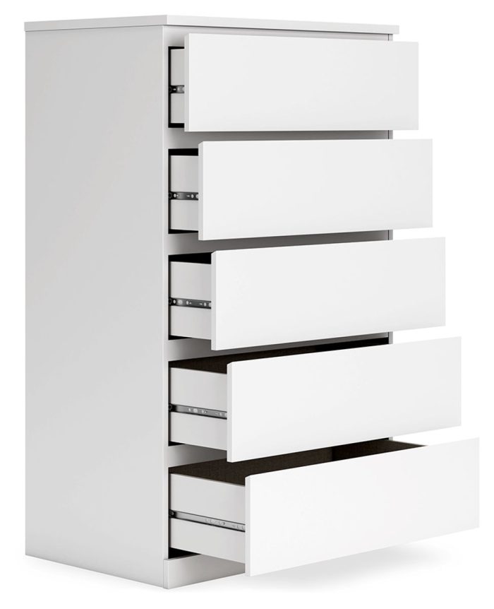 Onita - White - Five Drawer Chest - Image 2
