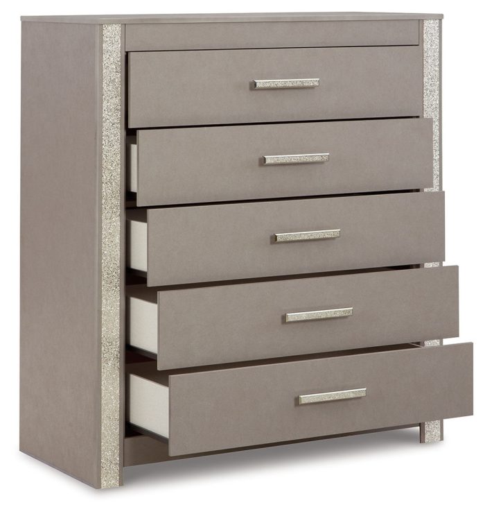 Surancha - Gray - Five Drawer Wide Chest - Image 2