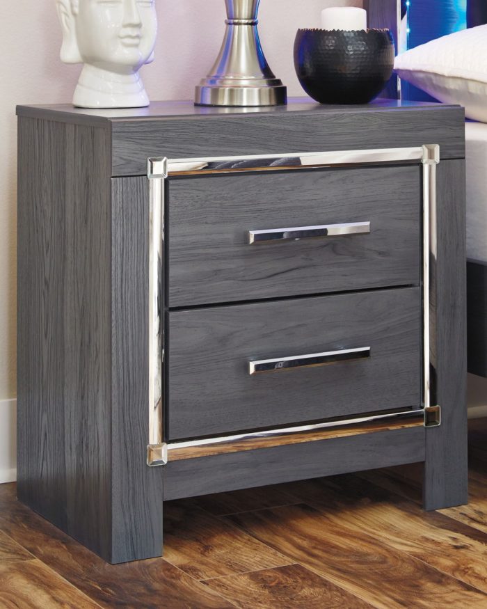 Lodanna - Gray - Two Drawer Night Stand - Image 4