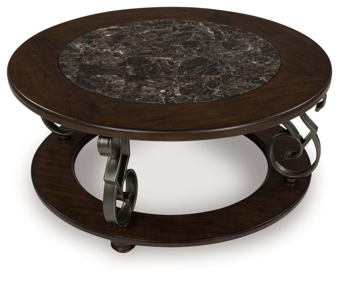 Frallyn - Dark Brown - Round Cocktail Table - Image 3