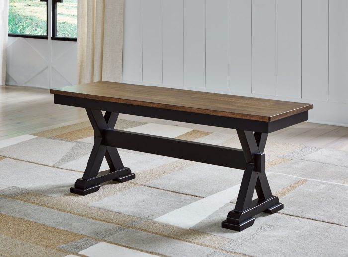Wildenauer - Brown / Black - Large Dining Room Bench - Image 3