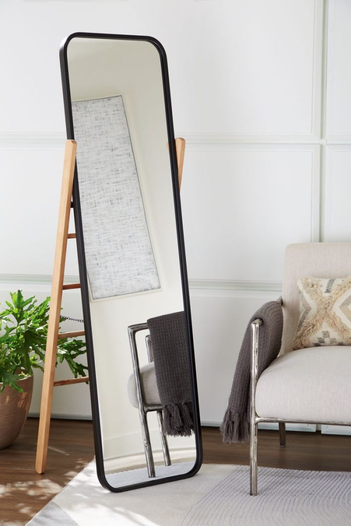 Bronick - Black / Brown - Floor Mirror - Image 2