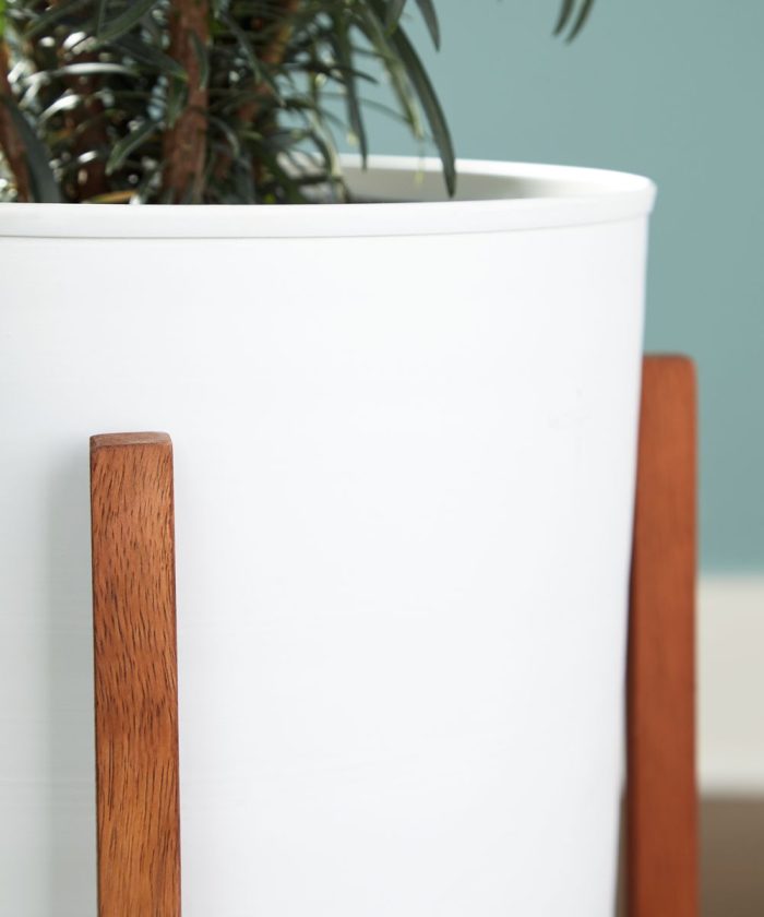 Dorcey - White / Brown - Planter Set (Set of 2) - Image 2