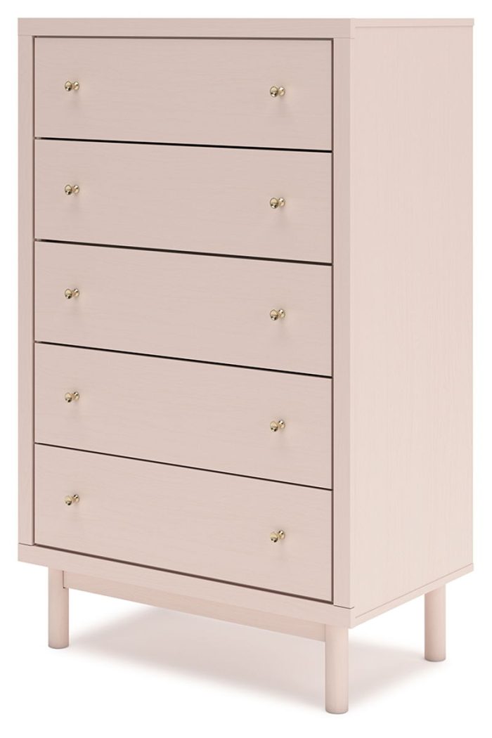 Wistenpine - Blush - Five Drawer Chest - Image 4