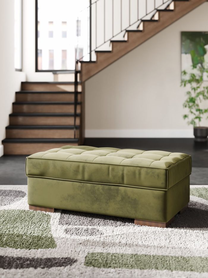 Caspian-Town - Olive - Oversized Accent Ottoman - Image 4