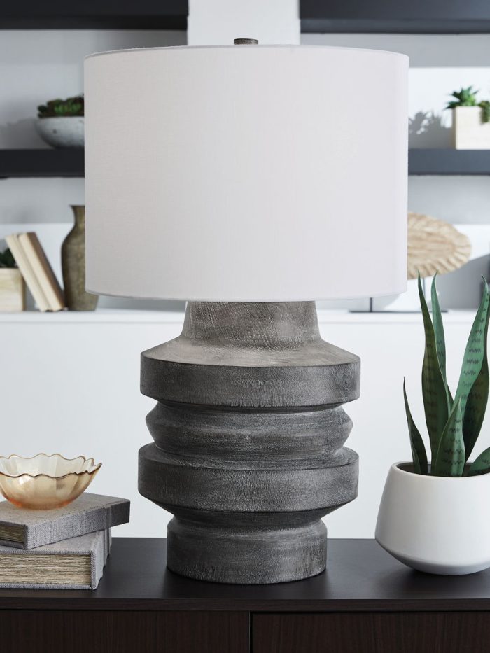 Wahida - Distressed Black - Poly Table Lamp - Image 4