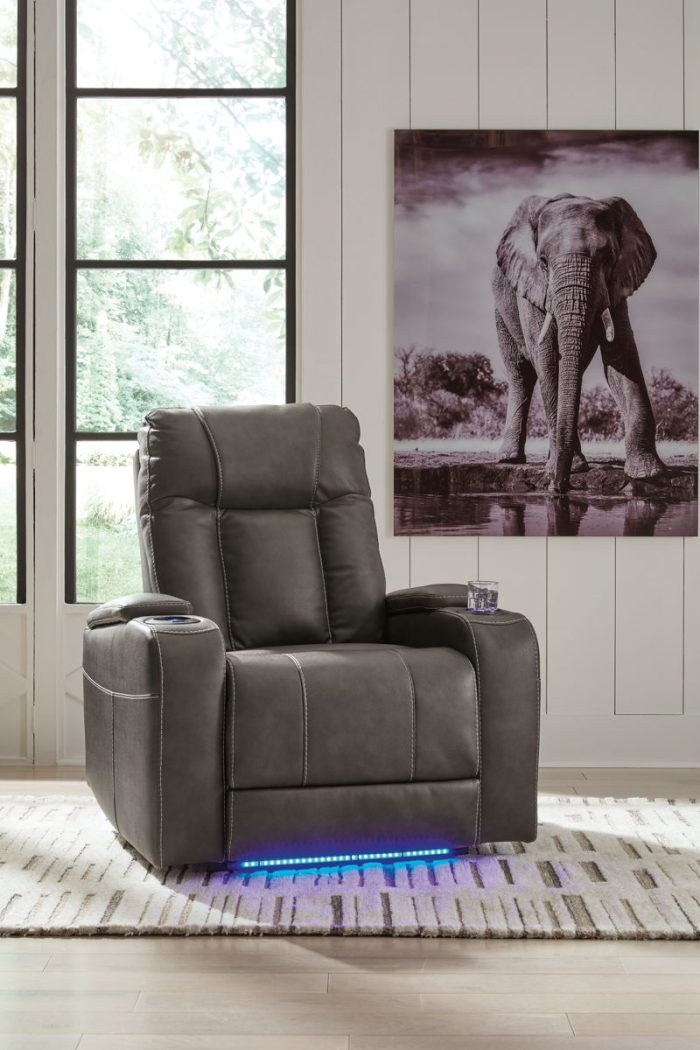 Feazada - Power Recliner With Adj Headrest - Image 4